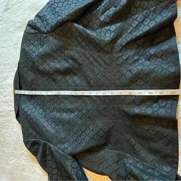 Stunning Kay Unger Black Blazer Lightweight  Fall Lace Bows - Picture 3 of 14